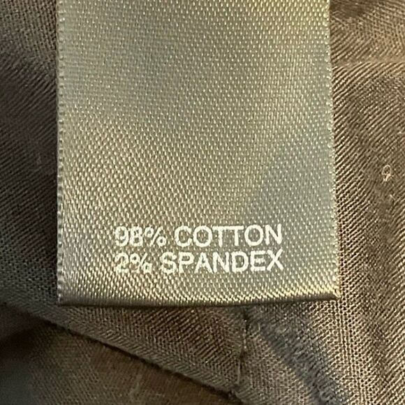 Avenue Classic Chino Capri Pants Black Twill Cropped Cuffed Preppy 16 - Picture 6 of 7